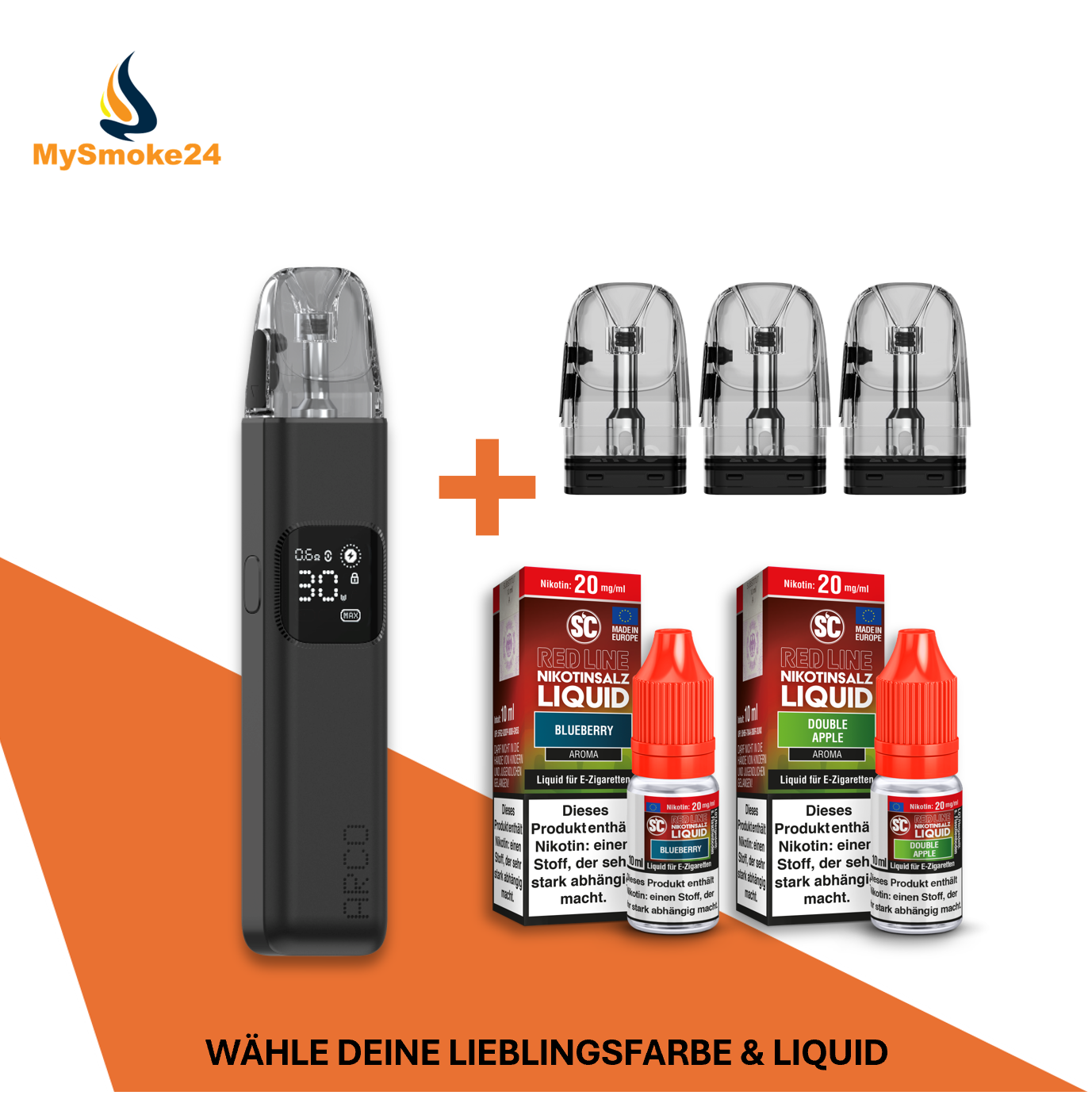 SMOK ARCO DIGI STARTER SET MIT SC RED LINE LIQUID, Farbe: Schwarz