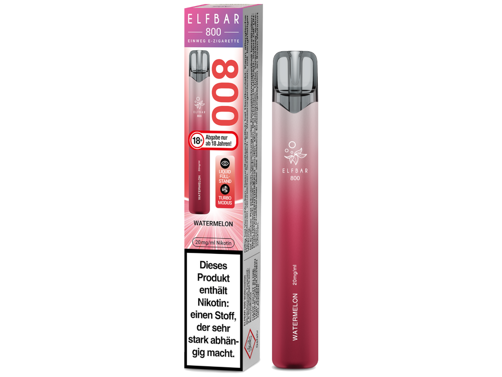 ELFBAR 800 WATERMELON, Nikotinstärke: 20 mg/ml