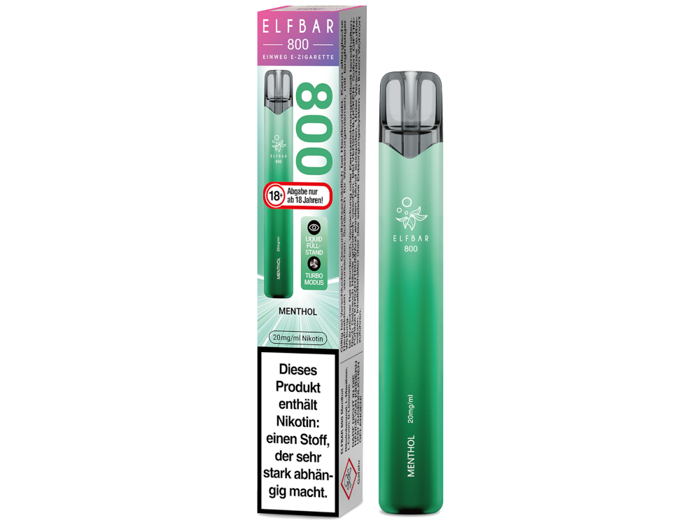 ELFBAR 800 MENTHOL, Nikotinstärke: 20 mg/ml