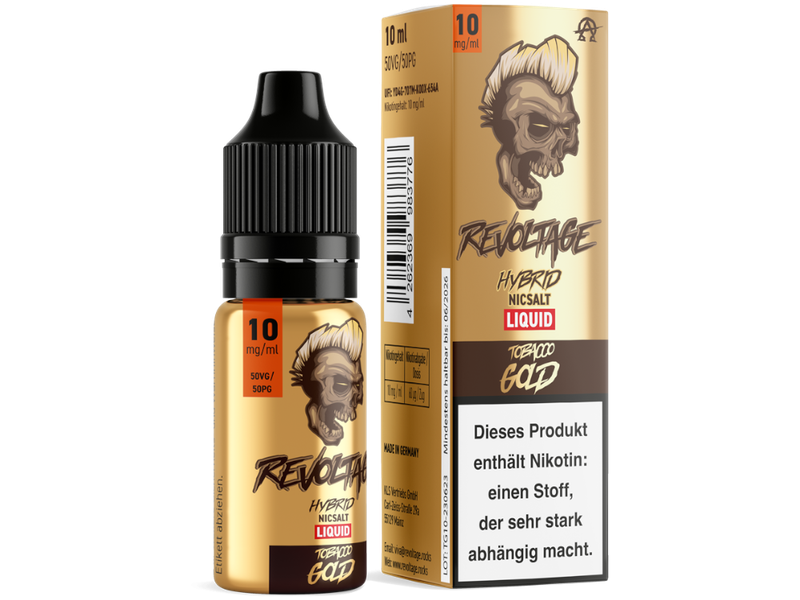 REVOLTAGE - TOBACCO GOLD HYBRID NIKOTINSALZ LIQUID