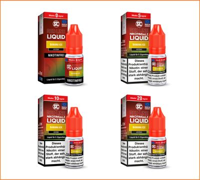 SC Red Line - Banana Ice - Nikotinsalz Liquid SC Red Line - Banana Ice - Nikotinsalz Liquid