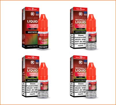 SC Red Line - Erdbeere Sahne - Nikotinsalz Liquid