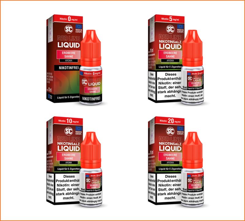 SC Red Line - Erdbeere Sahne - Nikotinsalz Liquid