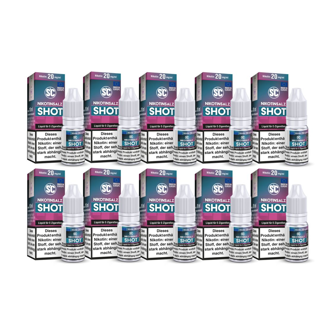 SC Nikotinsalz Shot 10er Pack 20 mg/ml – 10 × 10 ml