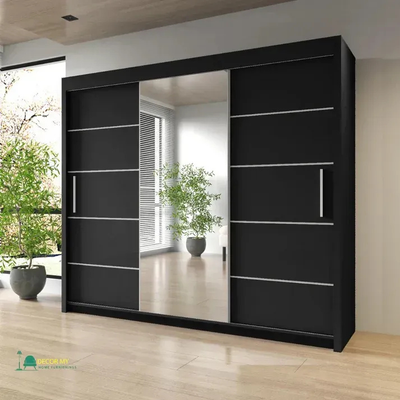 Lyon Mirrored Bedroom Sliding Door Wardrobe