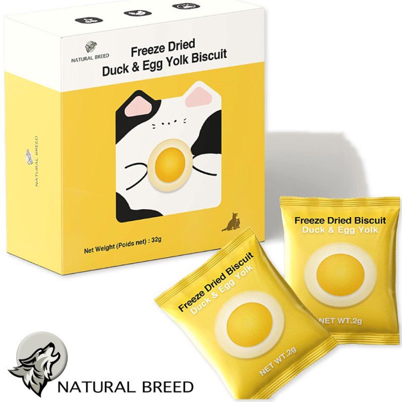 Gefriergetrockneter Biscuit - Ente und Eigelb