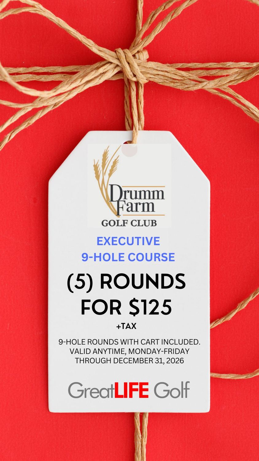 5-Round Package w/Cart | Drumm Farm EXEC 9-Hole Course (Holiday Special)