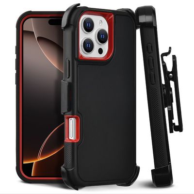 Apple iPhone 16 Pro Max (6.9) - Slim Tough Pro Case - Red PC Hard Cover with Soft Black TPU Bumper Compatible with MagSafe Charger in Premium Box Packaging - Bold Protection and Convenience Apple iPhone 16 Pro Max (6.9) - Slim Tough Pro Case - Red PC Hard Cover with Soft Black TPU Bumper Compatible with MagSafe Charger in Premium Box Packaging - Bold Protection and Convenience