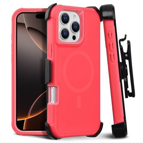 Apple iPhone 16 Pro Max (6.9) - Slim Tough Pro Case - Light Pink PC Hard Cover with Soft Hot Pink TPU Bumper Compatible with MagSafe Charger in Premium Box Packaging - Vibrant Protection with Style Apple iPhone 16 Pro Max (6.9) - Slim Tough Pro Case - Light Pink PC Hard Cover with Soft Hot Pink TPU Bumper Compatible with MagSafe Charger in Premium Box Packaging - Vibrant Protection with Style