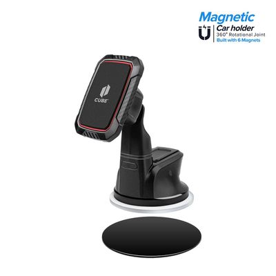 Black Universal Strong Magnetic Dashboard Car Mount Holder - Secure and Hands-Free Solution