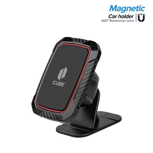 Black Universal Strong Magnetic Stick on Dashboard and Windshield 360 Rotation Car Mount Holder - Secure, Adjustable, Hands-Free Solution
