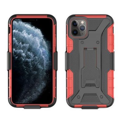 Apple iPhone 11 Pro Max Holster Kickstand Combo - Rugged PC & TPU Cases in Black, Dark Red, Dark Blue, Gun Black & Red with Premium Packaging & Tempered Glass Apple iPhone 11 Pro Max Holster Kickstand Combo - Rugged PC & TPU Cases in Black, Dark Red, Dark Blue, Gun Black & Red with Premium Packaging & Tempered Glass