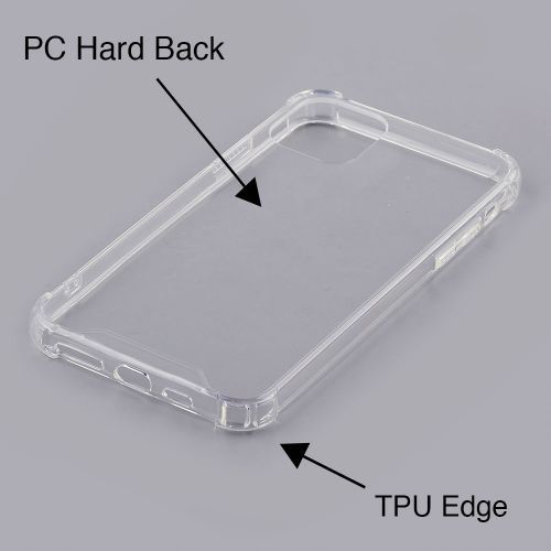 Apple iPhone 11 Pro Max Clear PC Hard Back Case with Clear TPU Bumper Edge – Sleek and Durable Protection