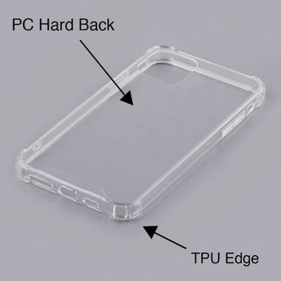Apple iPhone 11 Pro Max Clear PC Hard Back Case with Clear TPU Bumper Edge – Sleek and Durable Protection