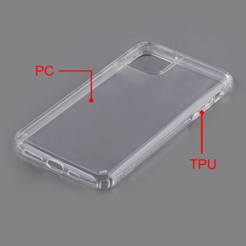 Apple iPhone 11 Pro Max Crystal Clear PC Shock Absorption Back Case with Clear TPU Bumper Edge – Premium Protection