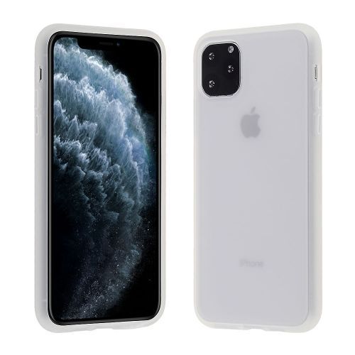 Apple iPhone 11 Pro Max Clear Frosted PC Hard Back Case with Clear TPU Bumper Edge – Sleek & Durable Protection
