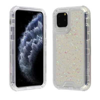 Apple iPhone 11 Pro Rainbow Glitter Hearts Hybrid Case – Stylish, Protective Design with Sparkle