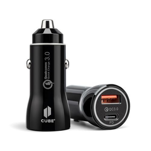 38W USB & PD Car Charger – Fast Charging, Black and White Color Options, Premium Packaging