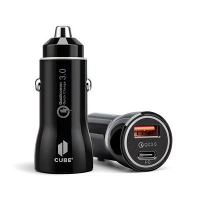 38W USB & PD Car Charger – Fast Charging, Black and White Color Options, Premium Packaging