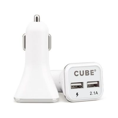 White 38W Quick Charge Dual USB & PD Car Charger - Premium Packaging