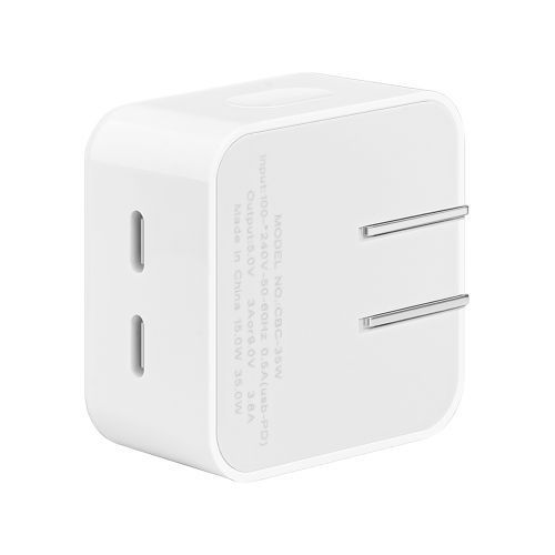White Ultra Fast 35W Dual PD-Type C Rapid Charger