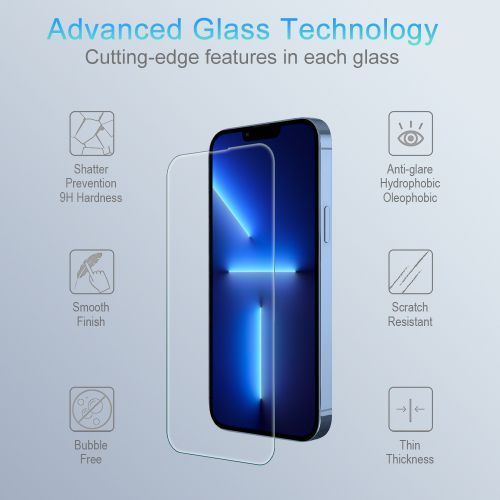 Apple iPhone 13 Pro Max (6.7) / iPhone 14 Plus (6.7) Tempered Glass Screen Protector - Shock-Absorbent Processed Glass
