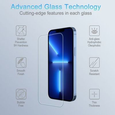 Apple iPhone 13 Pro Max (6.7) / iPhone 14 Plus (6.7) Tempered Glass Screen Protector - Shock-Absorbent Processed Glass