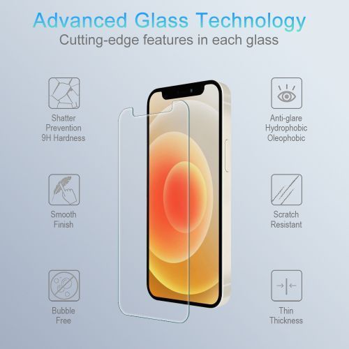 Apple iPhone 12 Mini (5.4) Tempered Glass Screen Protector - Shock-Absorbent Processed Glass