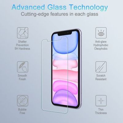 Apple iPhone 11 / iPhone XR Tempered Glass Screen Protector - Shock-Absorbent Processed Glass