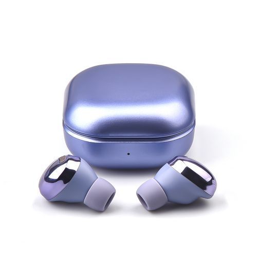Purple Earbuds with Charging Dock - Pro5 - Stylish Sound, Comfort & Reflective Top
