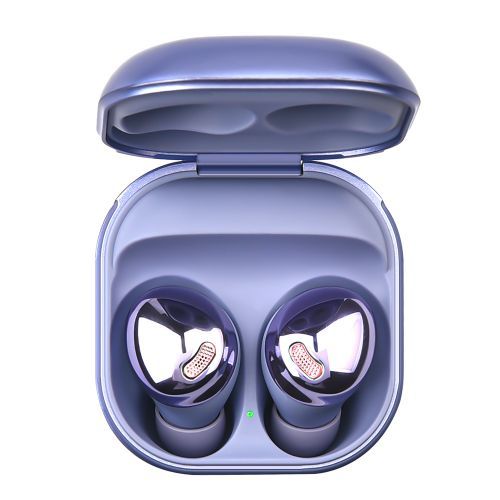 Purple Earbuds with Charging Dock - Pro5 - Stylish Sound, Comfort & Reflective Top