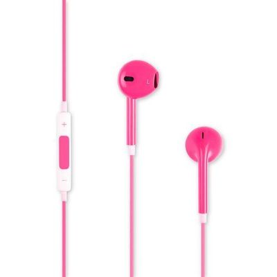 Stereo Hands-Free Earphones - Hot Pink, Purple, Red - In Box Packaging - Compatible with All 3.5mm Ports