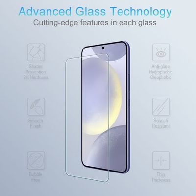 Samsung Galaxy S24 Plus / S25 Plus Tempered Glass Screen Protector – Shock Absorbent & Scratch Resistant