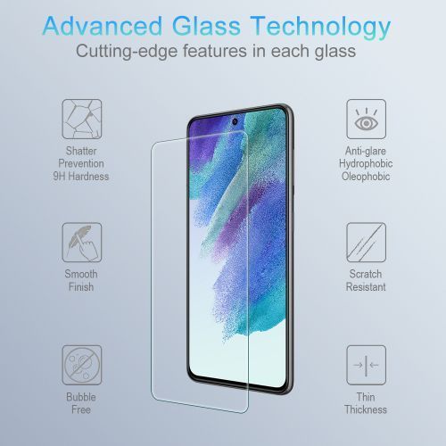 Samsung Galaxy S21 FE Tempered Glass Screen Protector – Shock Absorbent & Scratch Resist