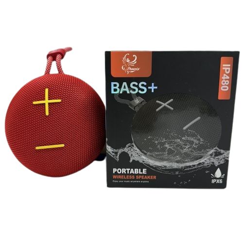 Red Bluetooth Speaker – Portable Wireless Sound System with Deep Bass
