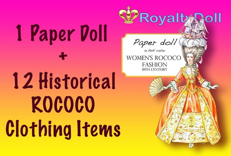 Wilhelmina of Prussia Paper Doll – Digital Download (9 Pages, Full Color)
