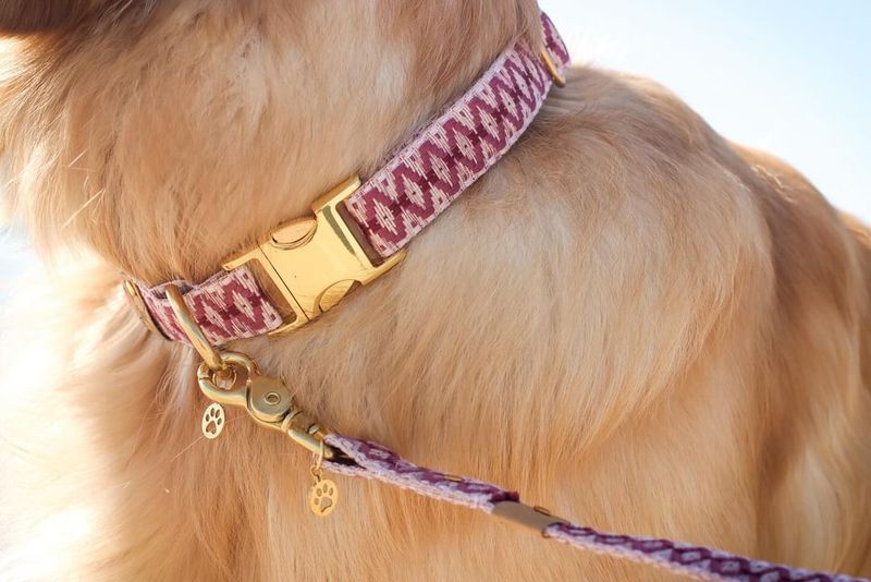 handgefertigtes Halsband "Dusty Pink"