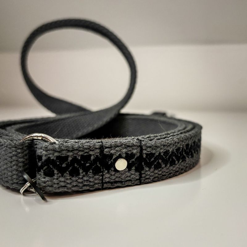 bestickte Hundeleine "Nature Grey"