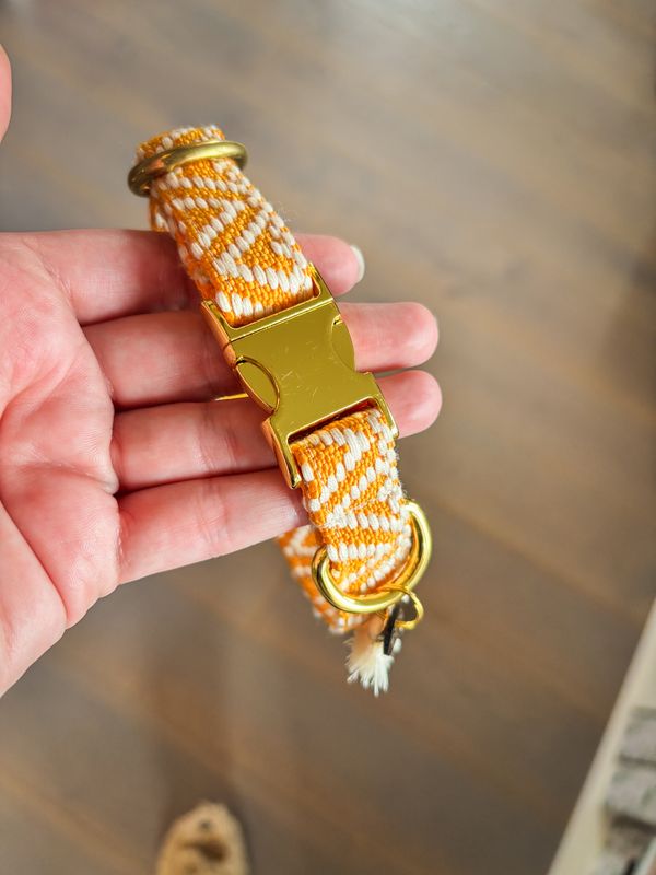 handgefertigtes Halsband "Amber Glow"