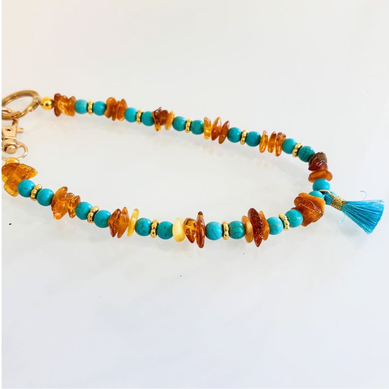 Bernsteinkette für Hunde "Turquoise"