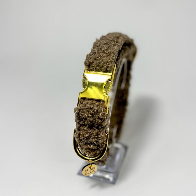 Hundehalsband "Cosy Brown" – handgefertigt
