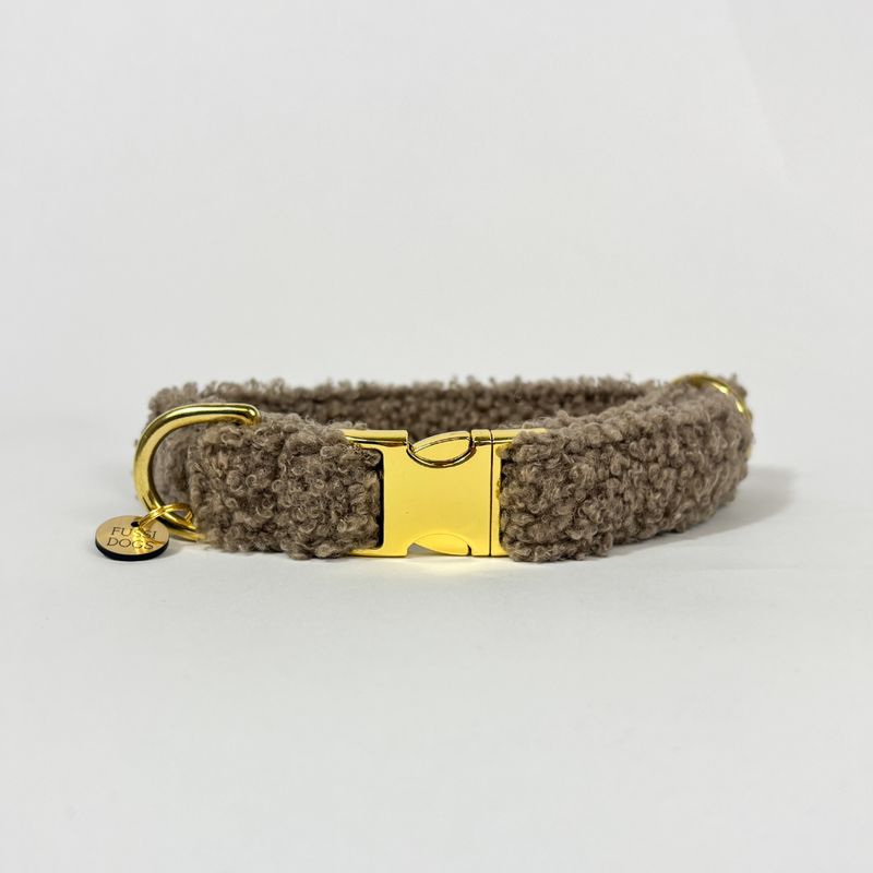 Hundehalsband "Cosy Brown" – handgefertigt