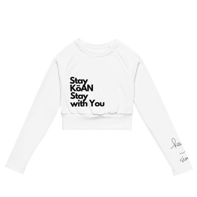 Recycled long-sleeve crop top