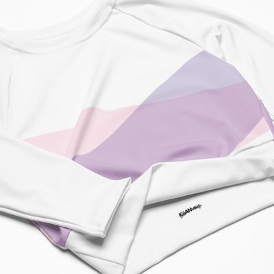 Recycled long-sleeve crop top - BETA VIBES