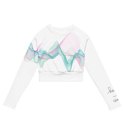 Recycled long-sleeve crop top - THETA VIBES