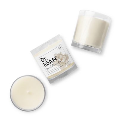 Glass jar soy wax candle