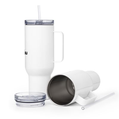 Travel mug with a handle