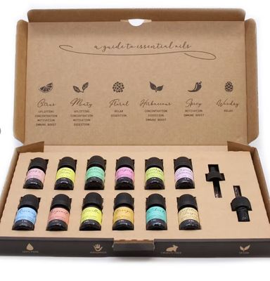 Aromatherapy Essential Oil Set - The Top 12