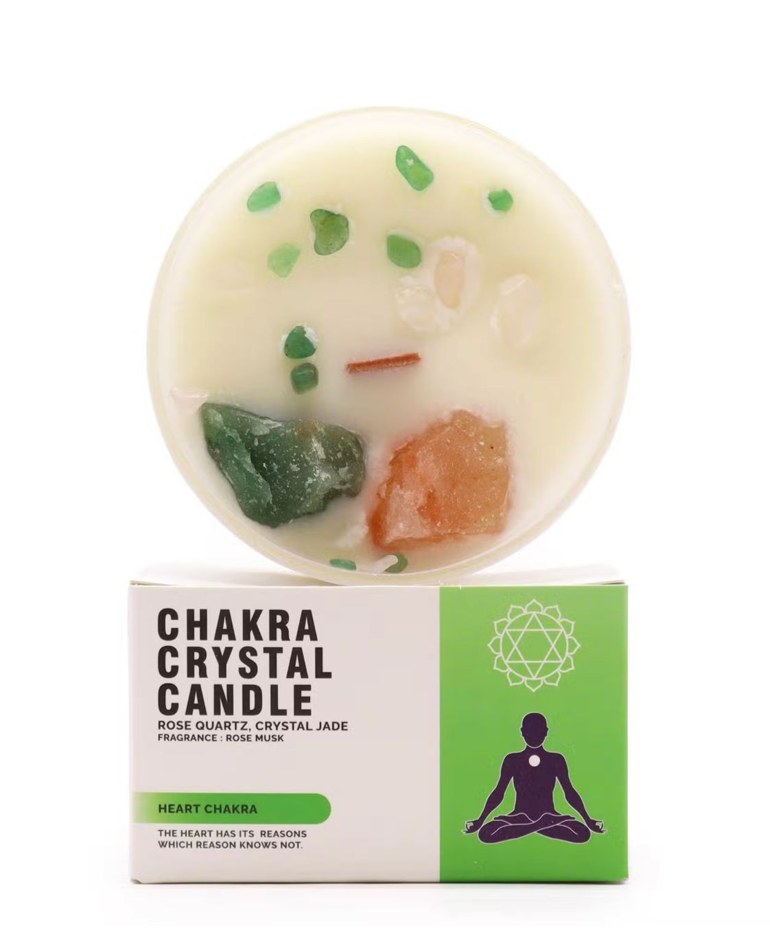 Velas de Cristal de Chakra - Chakra del corazón