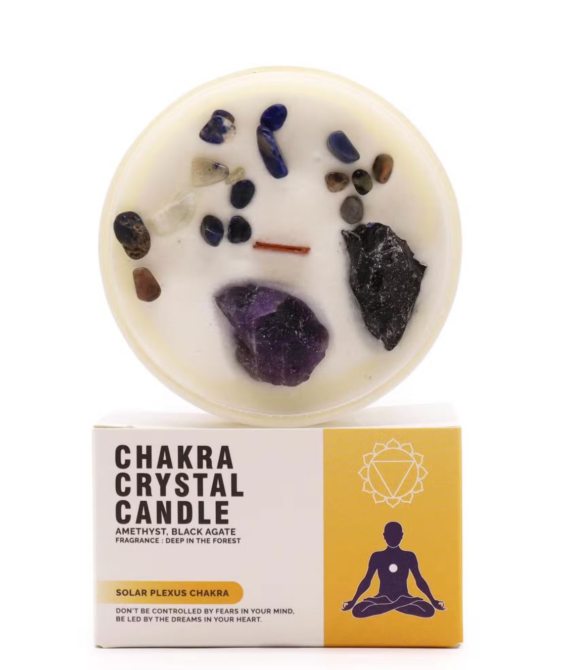 Velas de Cristal de Chakra -Chakra del plexo solar